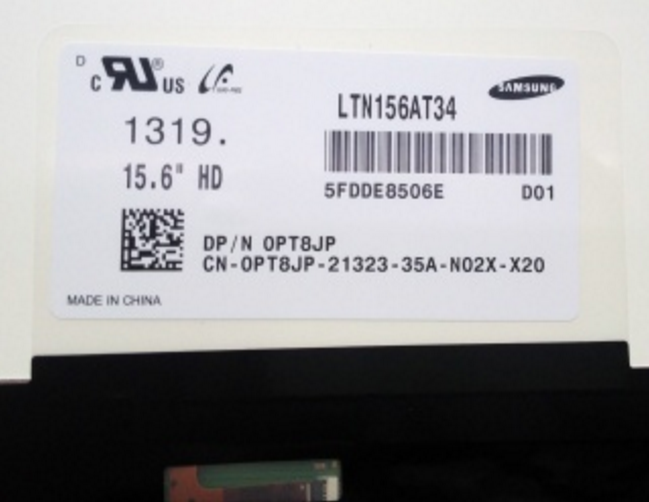 Original LTN156AT34-D01 SAMSUNG Screen Panel 15.6" 1366x768 LTN156AT34-D01 LCD Display